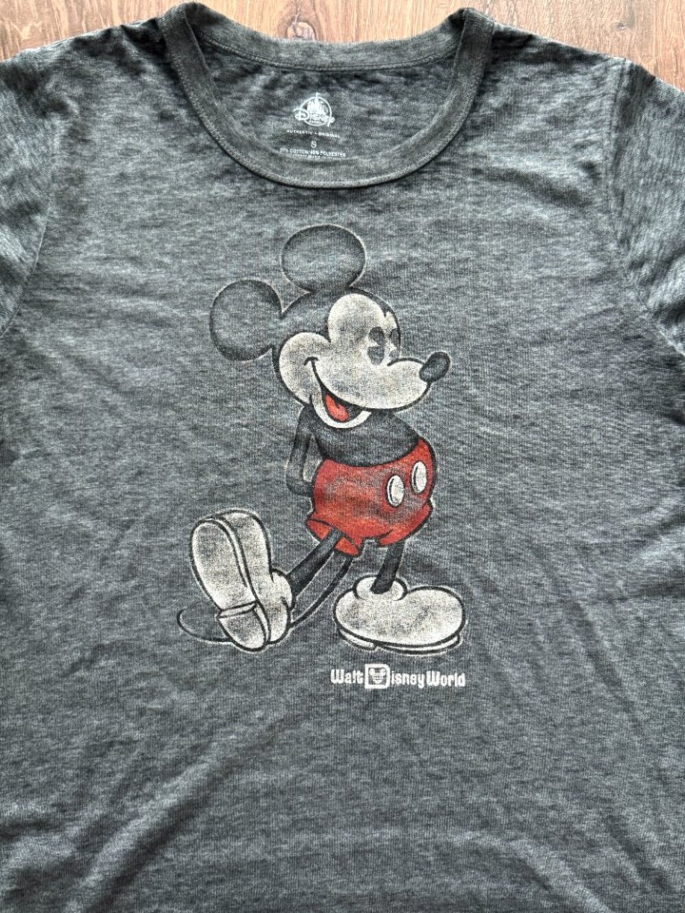 Disney Parks Mickey Mouse Burnout Tee Small - Picture 2 of 7